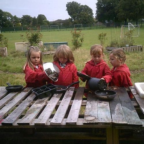 Monet class enjoying Forest School.